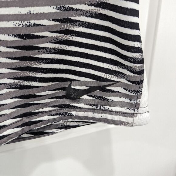 Nike White Black Gray Striped Lines Graphic Basketball Mesh Sporty Shorts Sm 8 - Picture 4 of 8